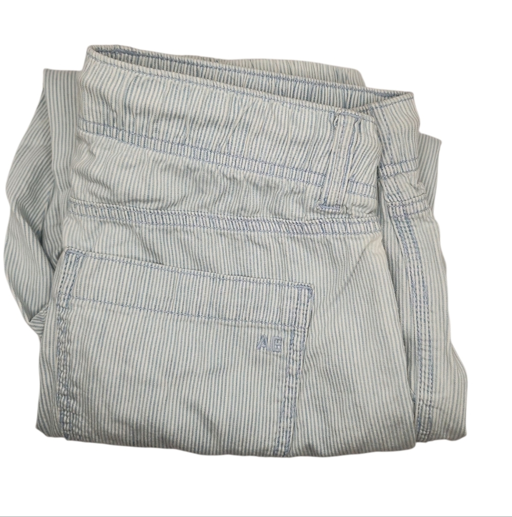 American Eagle Striped Tie Waist‎ Elastic Pant Size 4